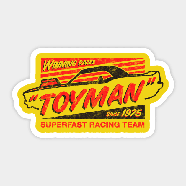 1975 - Toyman - Superfast Diecast Racer (Yellow Edition - Worn) Sticker by jepegdesign